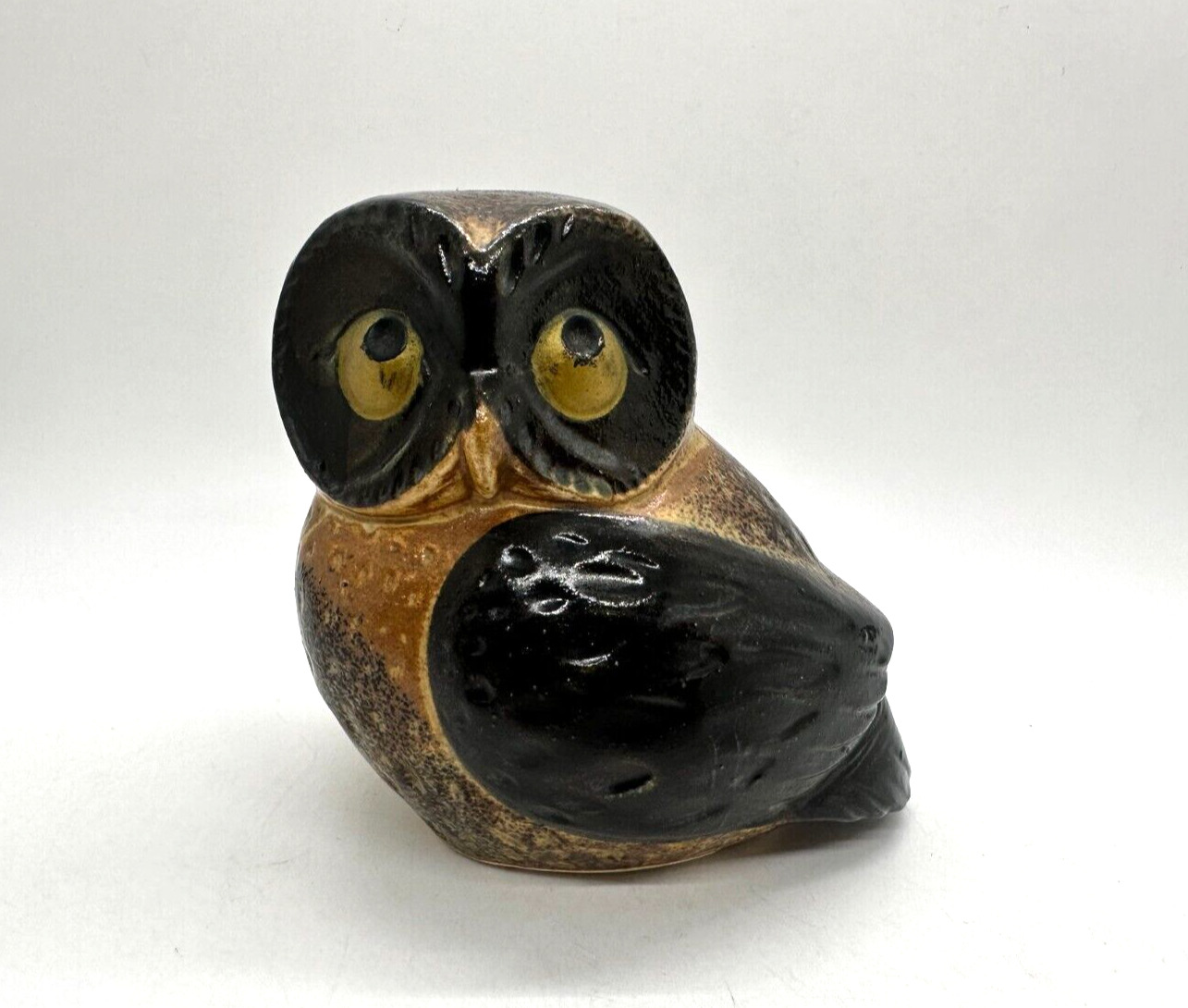 Vintage OMC Otagiri Pottery Stoneware Owl Figurine, Made in Japan