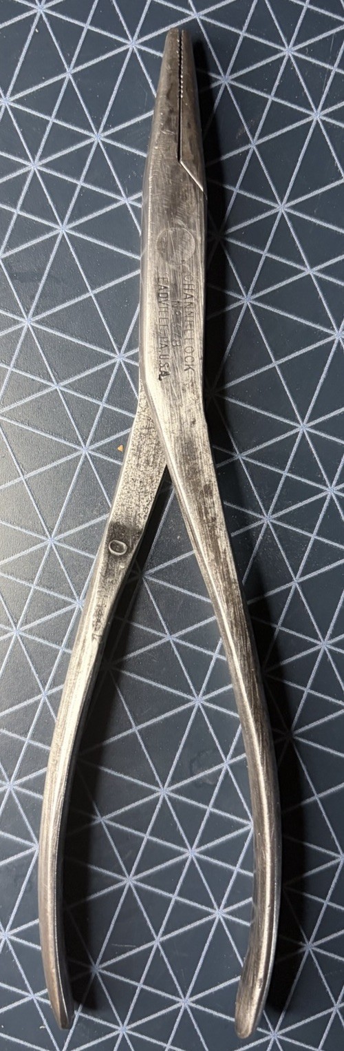 Vintage CHANNELLOCK No. 378  Needle Nose Pliers 7 3/4” Long Meadville PA USA