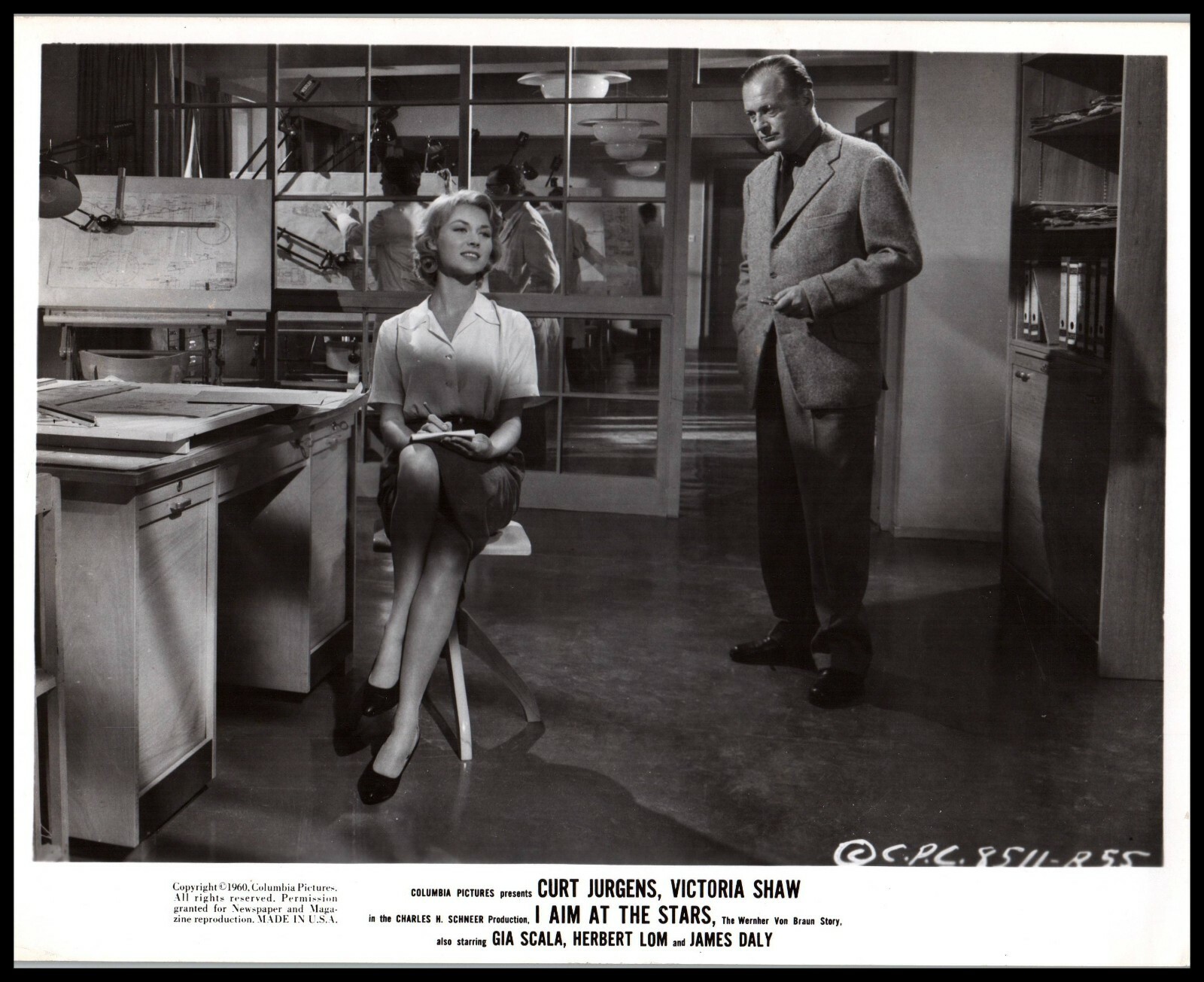 Curd Jürgens + Gia Scala in I am at the Stars (1960) ORIGINAL VINTAGE PHOTO M 68