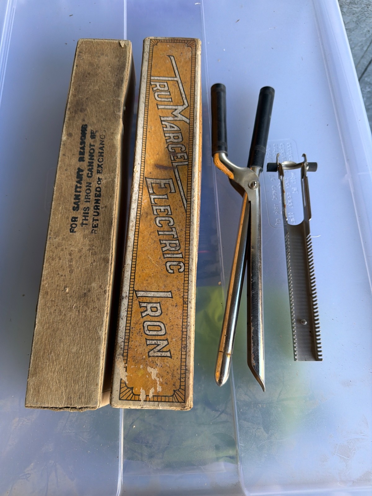 Vintage Marcel Perfect Three Irons in One Electric Curling Iron Waver Original B