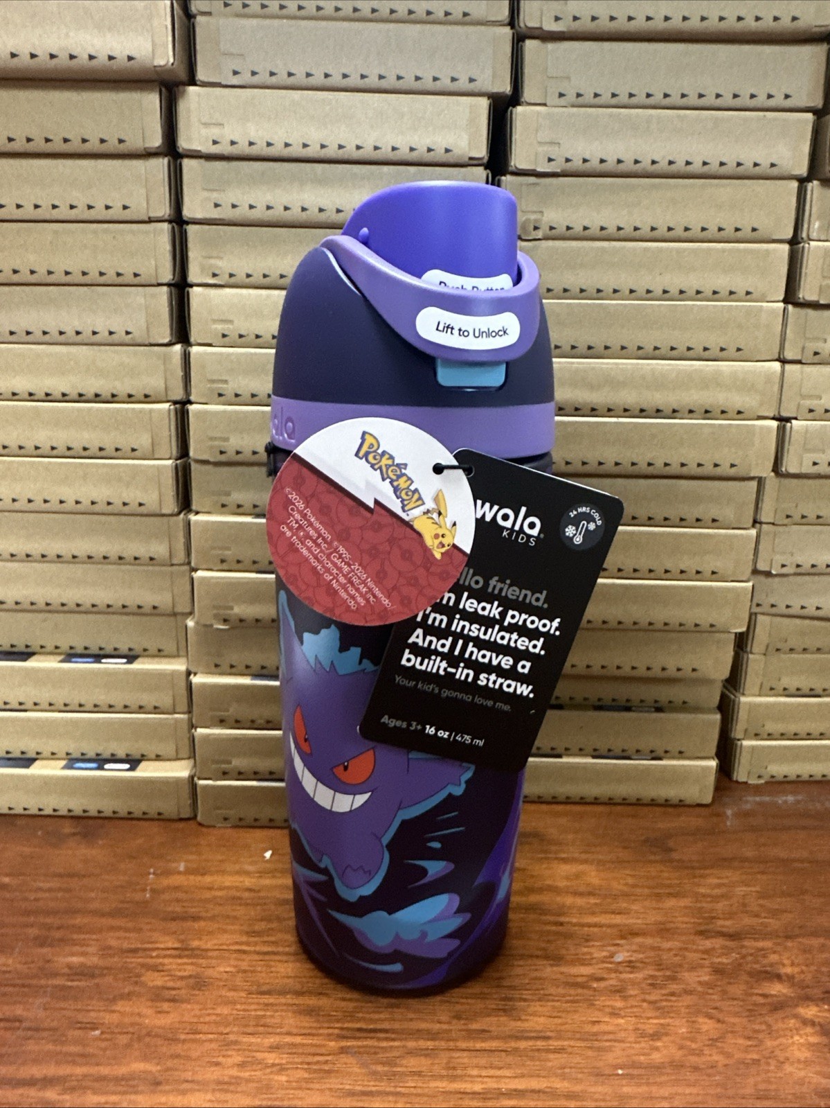 Pokemon X Owala 16oz Water Bottle - Gengar In The Shadows - Brand New In Hand Pokemon X Owala 16oz Water Bottle - Gengar In The Shadows - Brand New In Hand