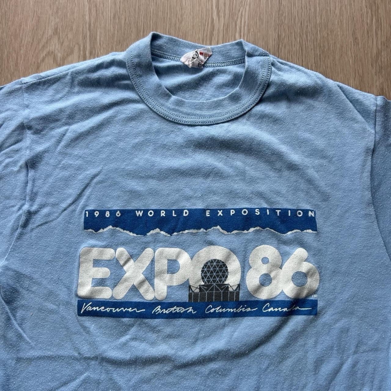 Vintage 1986 Expo 86 Vancouver Canada Blue Tshirt Vintage 1986 Expo 86 Vancouver Canada Blue Tshirt