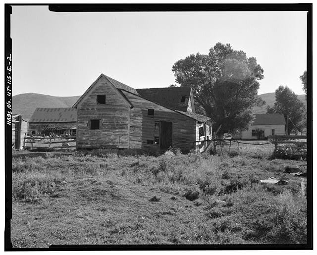 2. WEST SOUTH SIDES, VIEW NORTH. - Henry Cluff Ranch, Cabin, Jordanelle Valley,