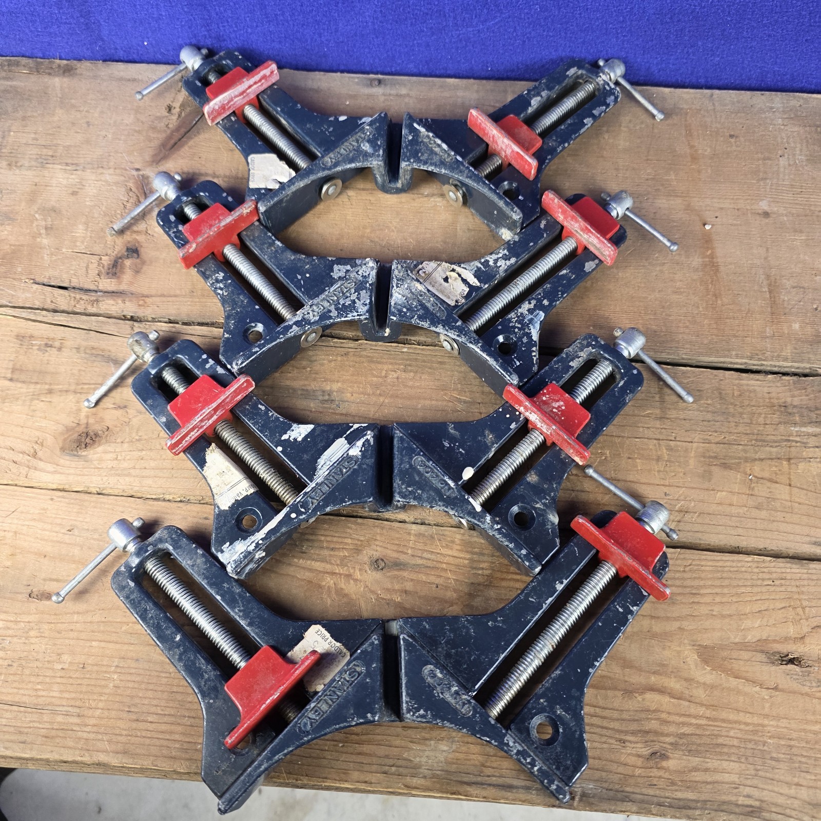 4 Vintage Stanley no.404 Clamps 4 Vintage Stanley no.404 Clamps