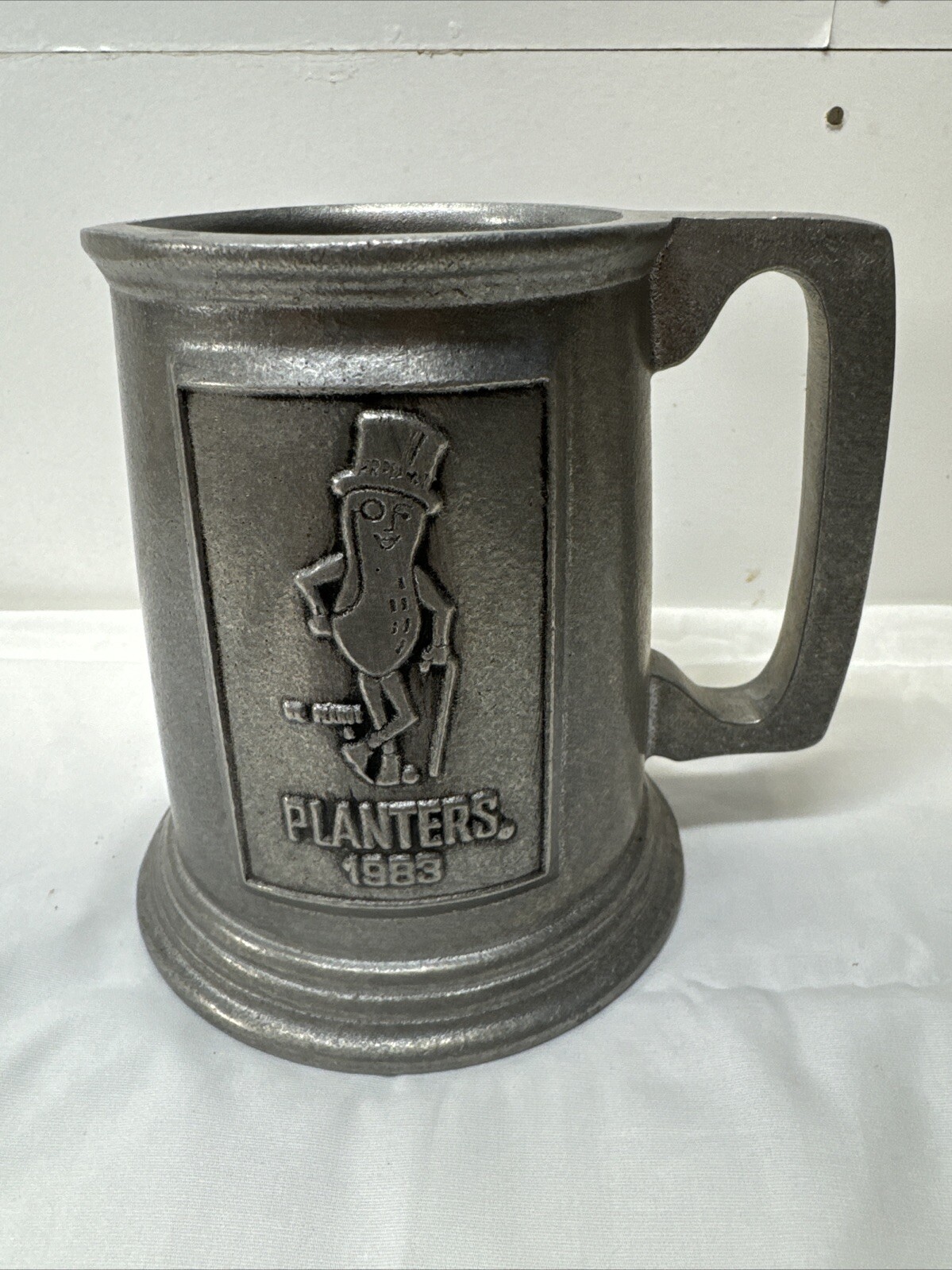 Vintage Wilton 1983 Planters Peanuts Mr Peanut Pewter Drink Beverage Mug Vintage Wilton 1983 Planters Peanuts Mr Peanut Pewter Drink Beverage Mug