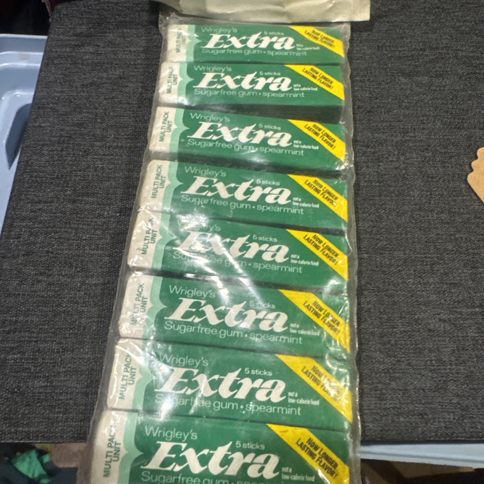 Vintage 1983 Wrigley’s Extra Sugar Free  Spearmint Chewing Gum Piece-NOS-Sealed