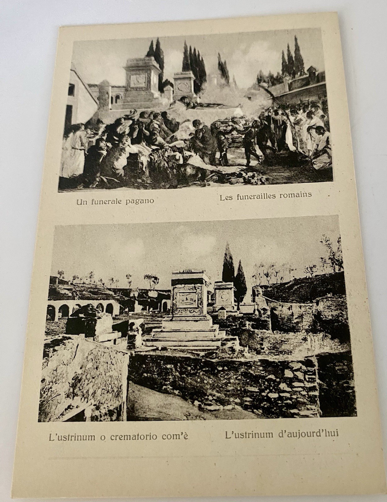 Antique Pompeii Italy FUNERALE E CREMAZIONE POSTCARD Pagan Funeral Ancient Rome Antique Pompeii Italy FUNERALE E CREMAZIONE POSTCARD Pagan Funeral Ancient Rome