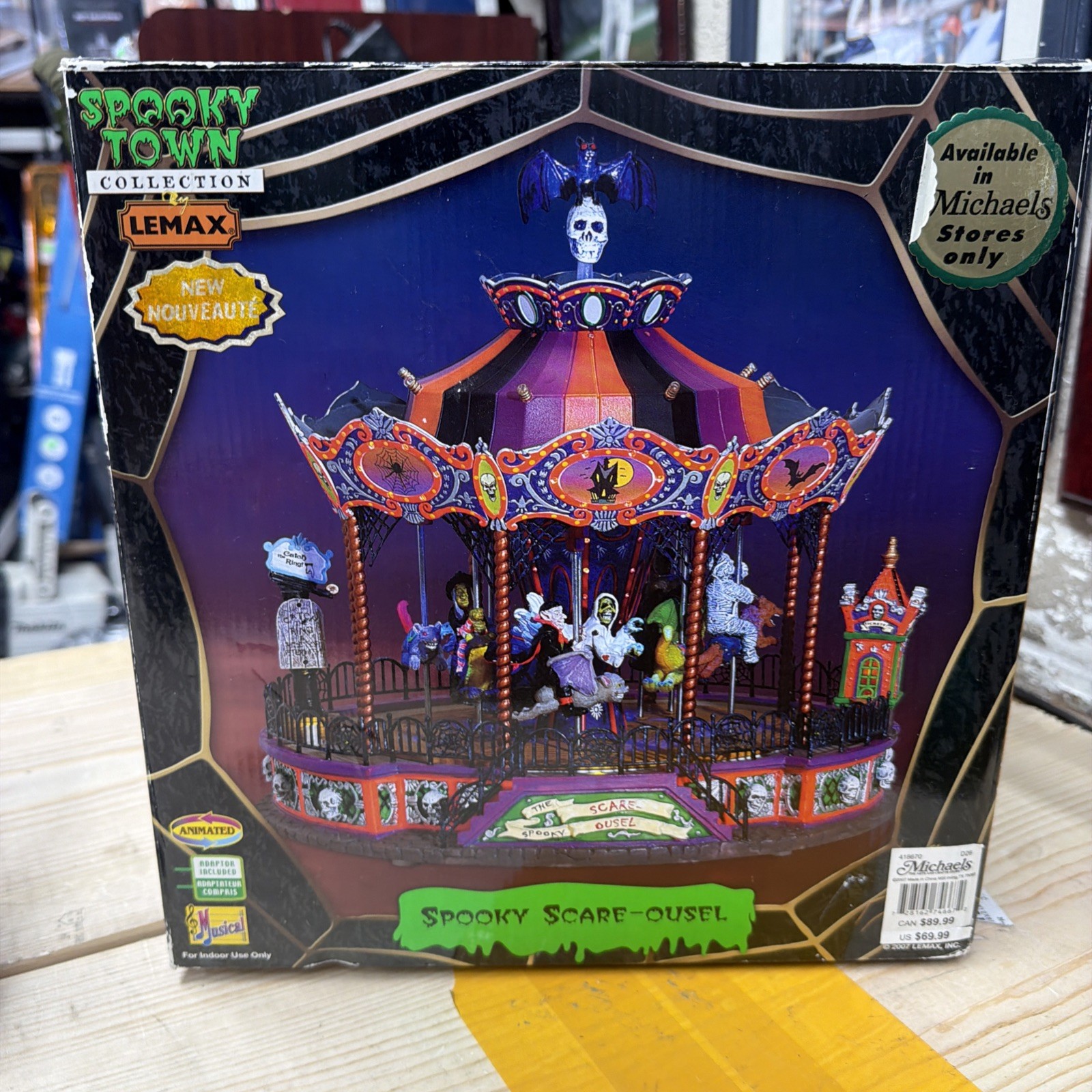 Lemax Spooky Town Spooky Scare-Ousel Halloween 2007 Sights & Sounds Table Accent