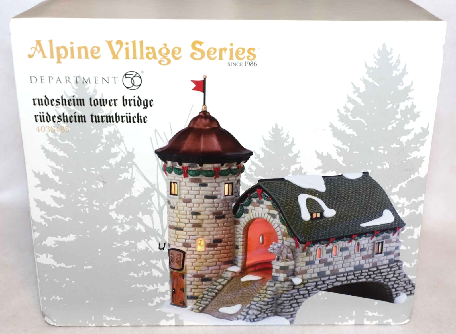 DEPT 56 RUDESHEIM TOWER BRIDGE ALPINE VILLAGE CHRISTMAS 4036485 DEPT 56 RUDESHEIM TOWER BRIDGE ALPINE VILLAGE CHRISTMAS 4036485