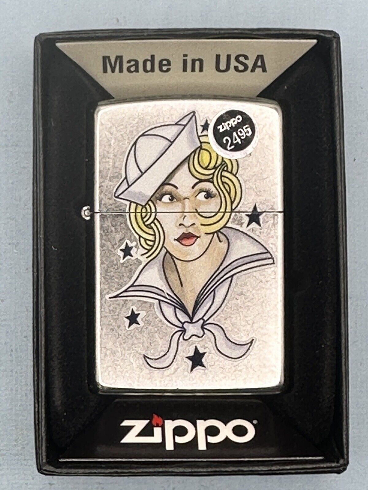 Sailor Girl Tattoo Design Chrome Zippo Lighter NEW 49789