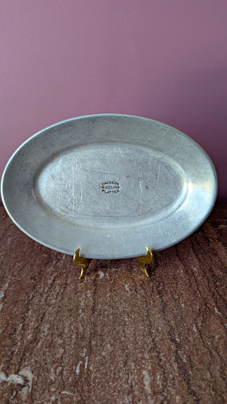 Wagner Ware Sidney O Sidney Al Oval Aluminum Platter Sizzling Steak Serving Tray