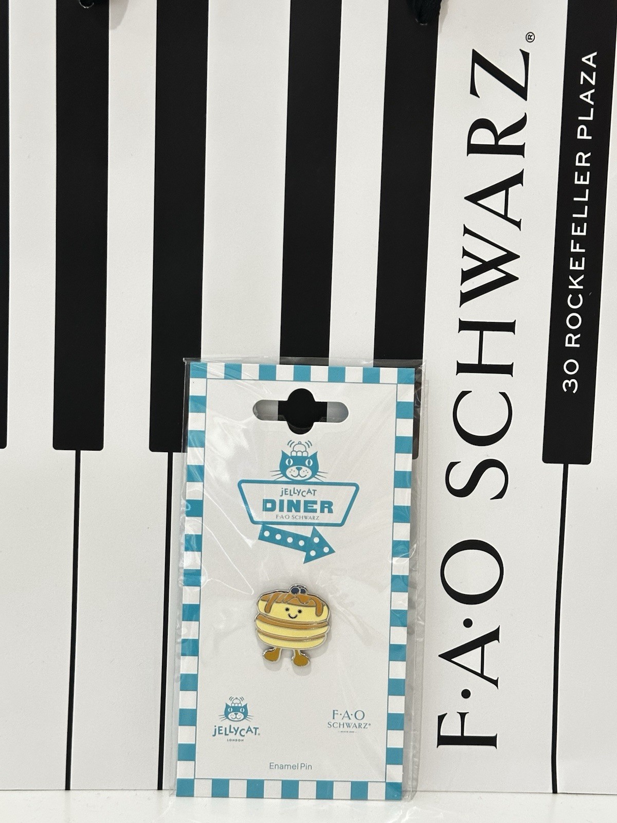 Jellycat Diner FAO Schwarz New York Pancake Pin Brand New