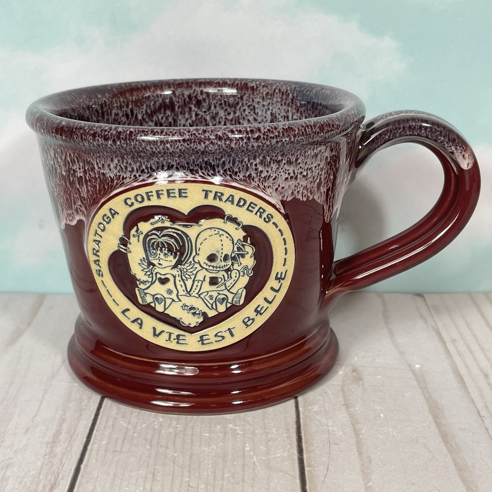 Saratoga Coffee Traders Deneen Pottery Mug Purple Valentines Day #244 of 400
