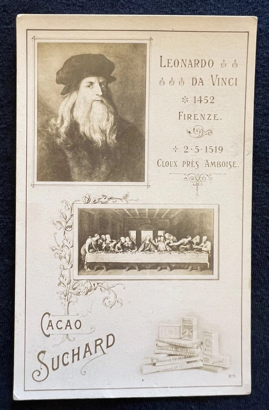 1890’s SUCHARD CHOCOLAT LEONARDO DA VINCI *ROOKIE CARD* LAST SUPPER POP 0 SCARCE