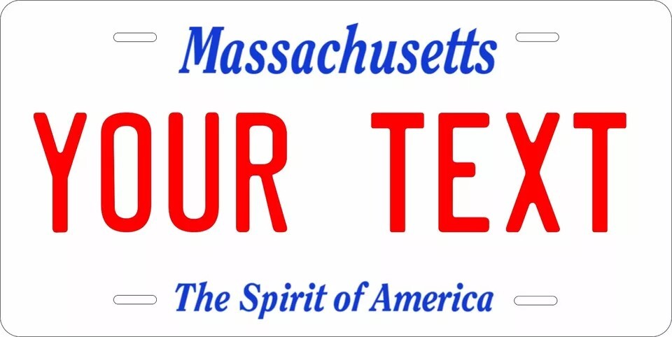 Massachusetts Spirit Custom State License Plate Personalized 12