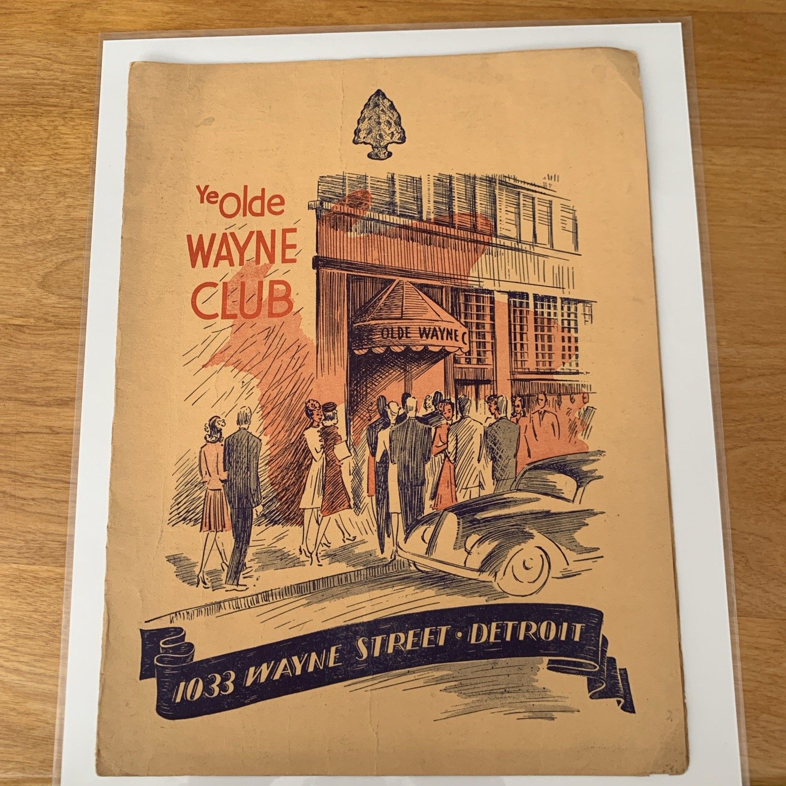 Vintage 1945 Ye Olde Wayne Club Thanksgiving Menu 1033 Wayne Street rare Vintage 1945 Ye Olde Wayne Club Thanksgiving Menu 1033 Wayne Street rare