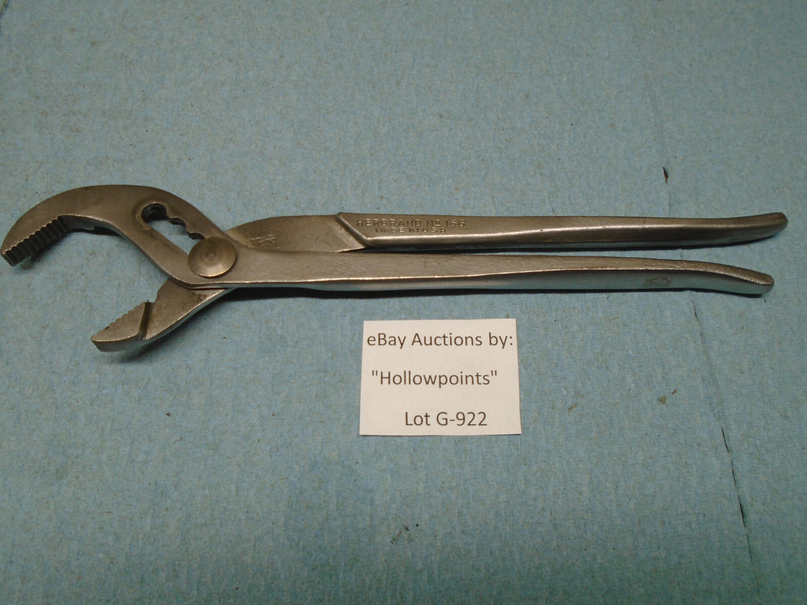 Herbrand USA No. 166 Adjustable Alligator Slip Joint Water Pump Pliers G922
