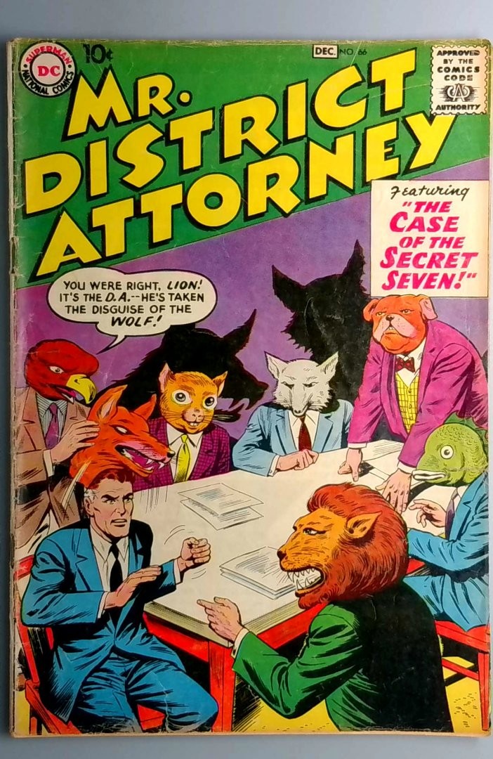 Mr. District Attorney #66 VG+ 2nd to Last Issue, DC 1958