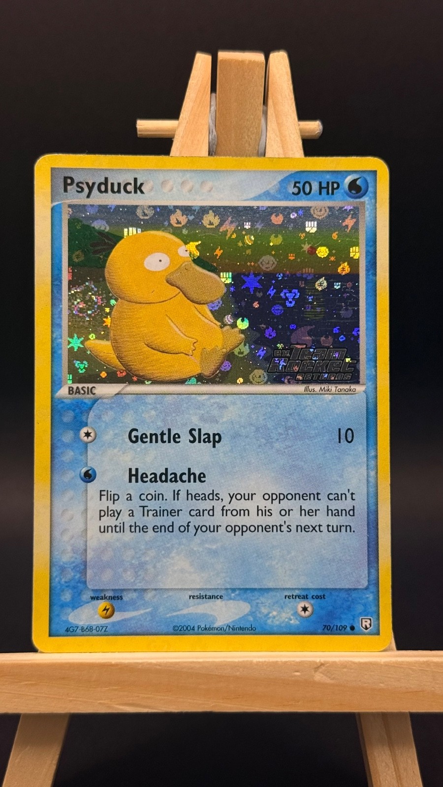 Pokémon TCG Psyduck EX Team Rocket Returns Holo 70/109 (2004) - LP + SWIRL Pokémon TCG Psyduck EX Team Rocket Returns Holo 70/109 (2004) - LP + SWIRL