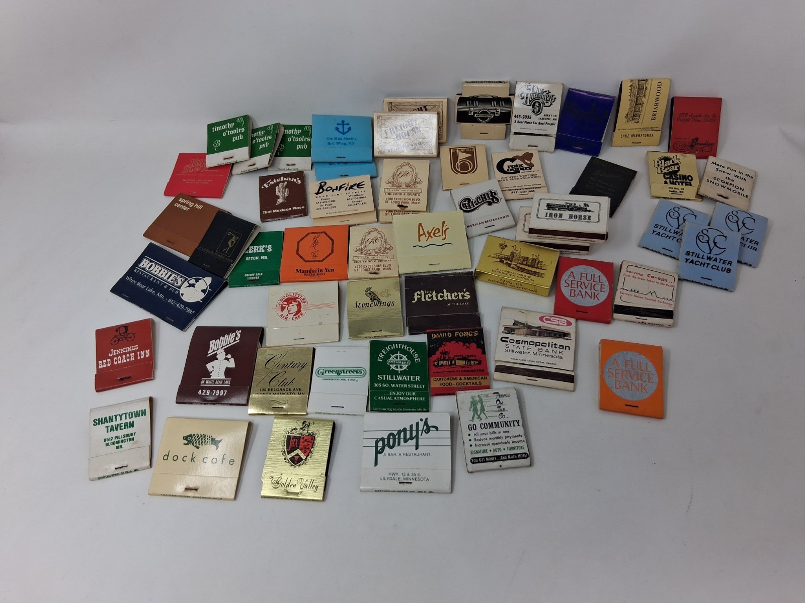 Vintage Minnesota Matchbooks Lot of 50 Restaurants Bars Hotels Other 80s & 90s