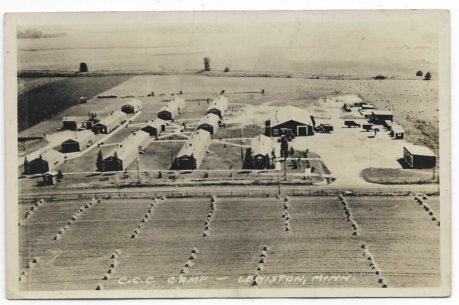 Lewiston Minnesota C.C.C. Camp Postcard