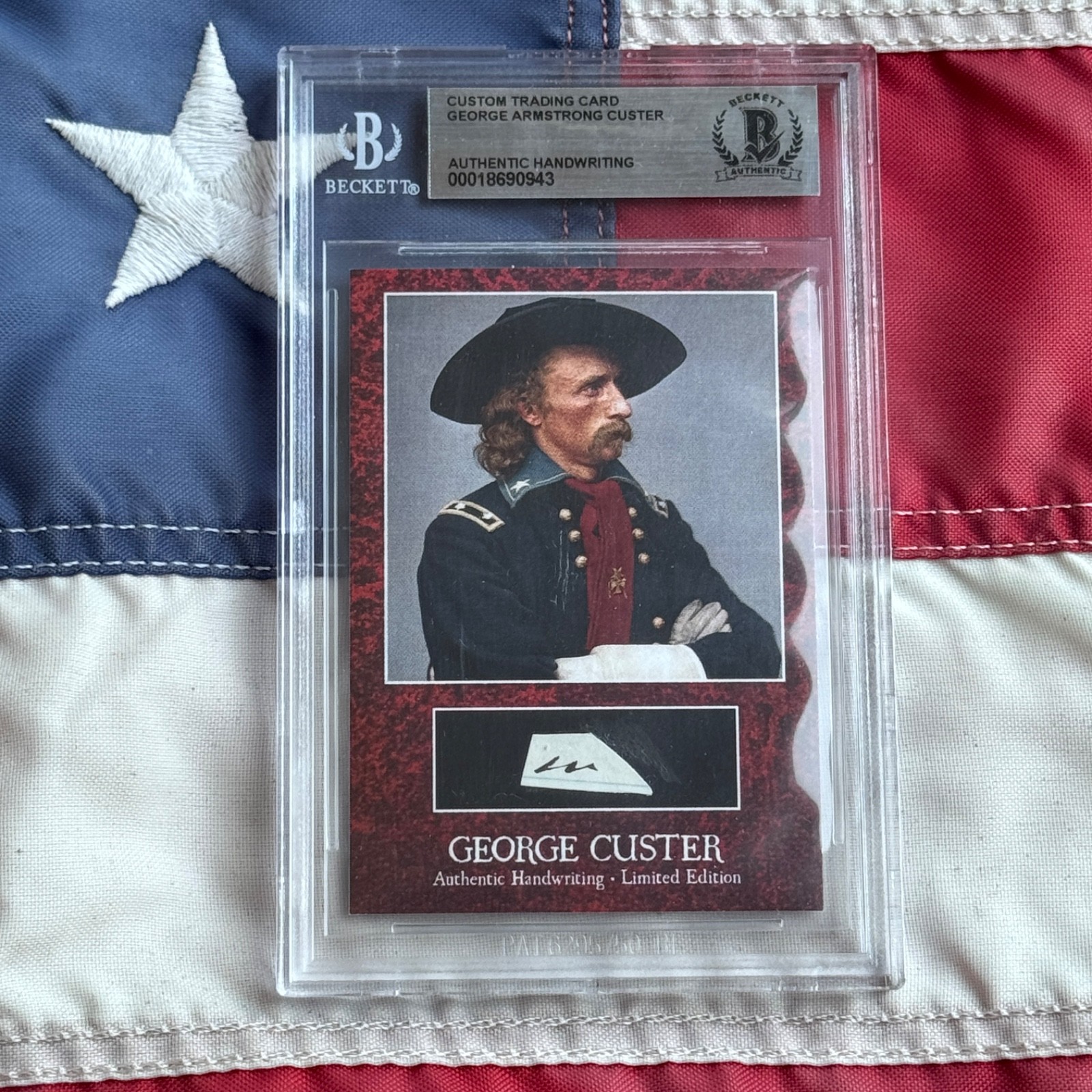 George Custer Word from Autograph Signed Beckett BAS Little Big Horn Civil War