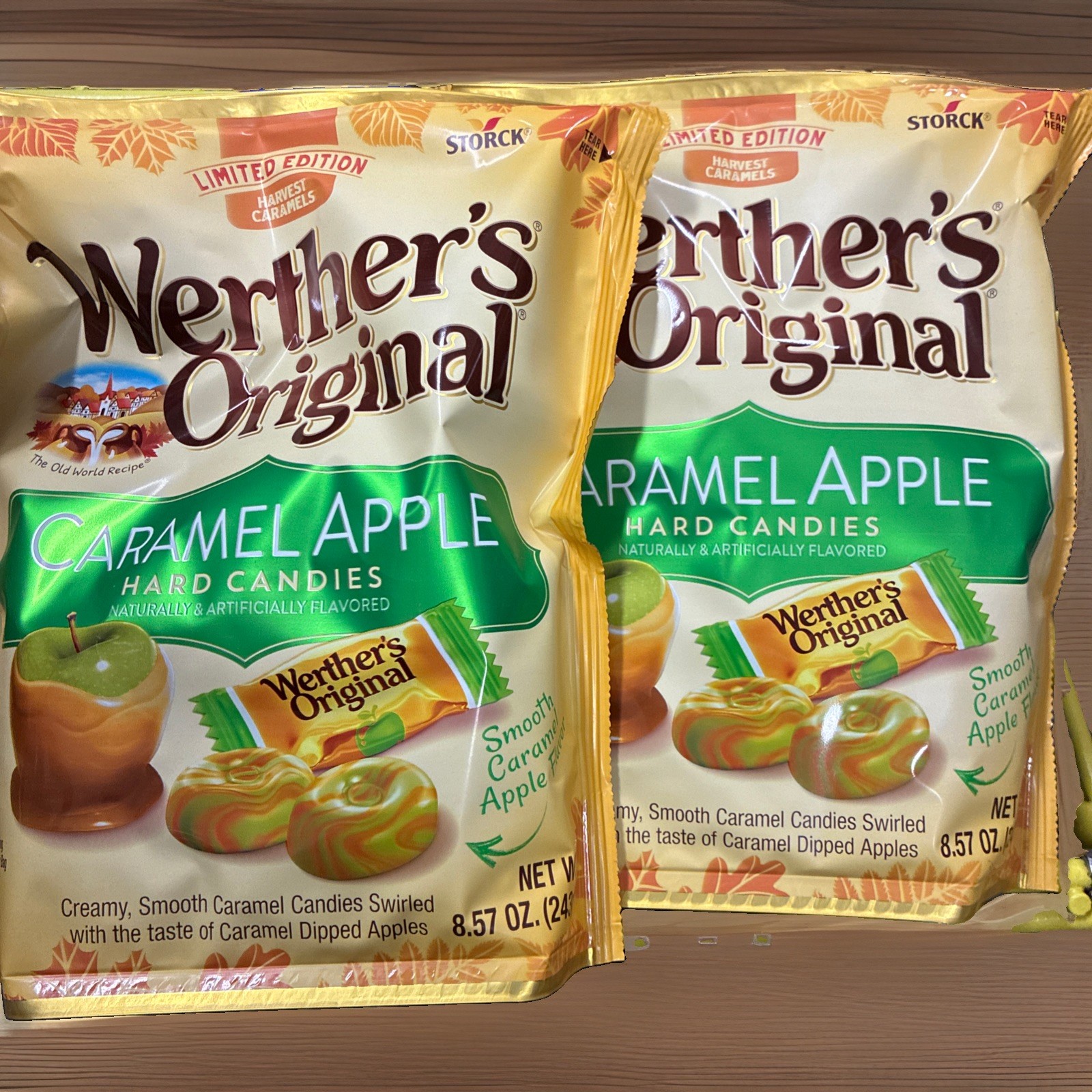 2 Bags Werther's Original Limited Edition Caramel Apple HARD Candy, 8.57 oz HTF