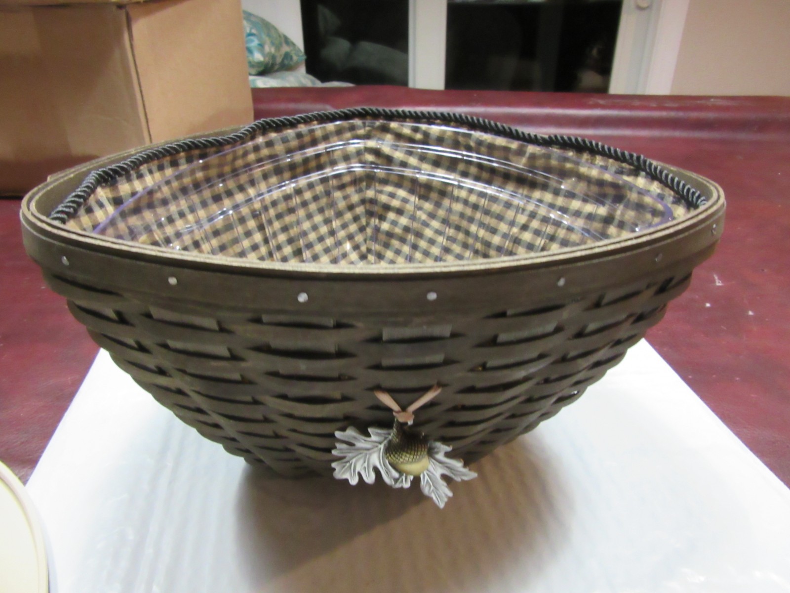 Longaberger Deep Brown Large Triangle Basket Set
