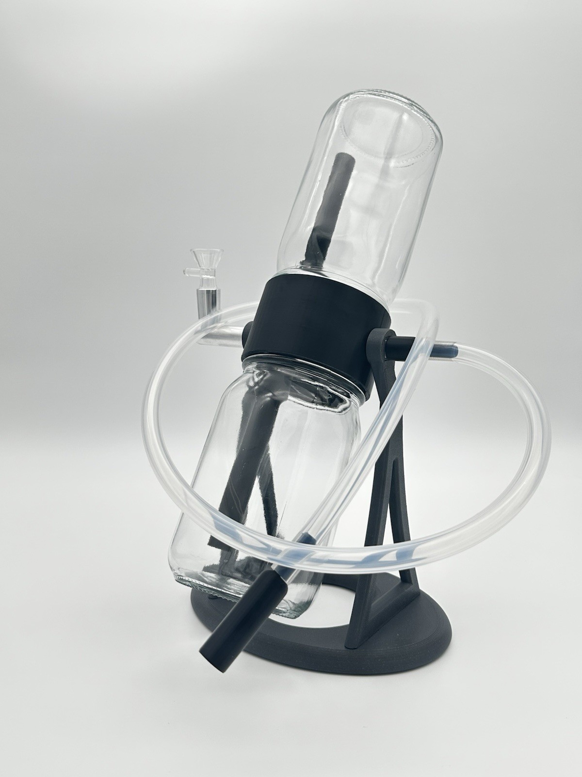 360 Rotating Gravity Bong/Hookah Water Pipe. Steel Grey/Black Edition
