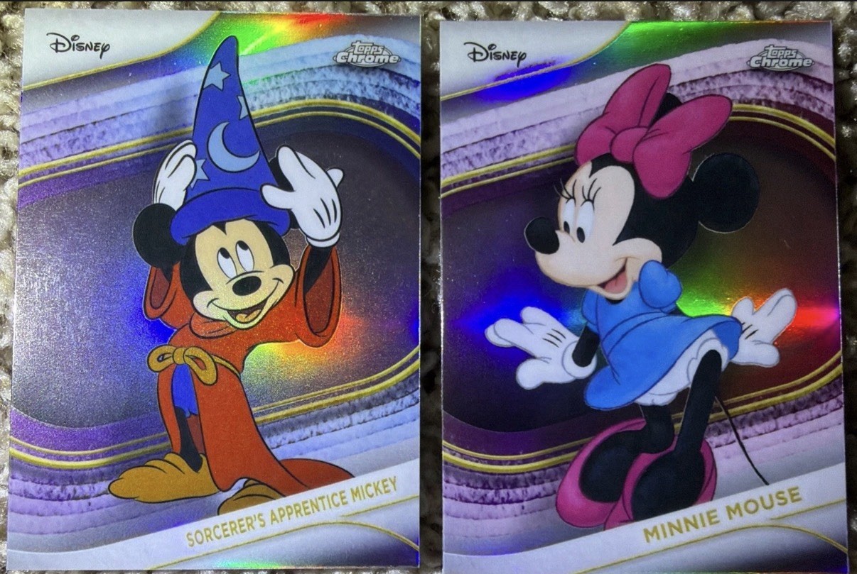 2025 Topps Chrome Disney Sorcerer's Apprentice Mickey & Minnie Mouse ⭐️REFRACTOR 2025 Topps Chrome Disney Sorcerer's Apprentice Mickey & Minnie Mouse ⭐️REFRACTOR