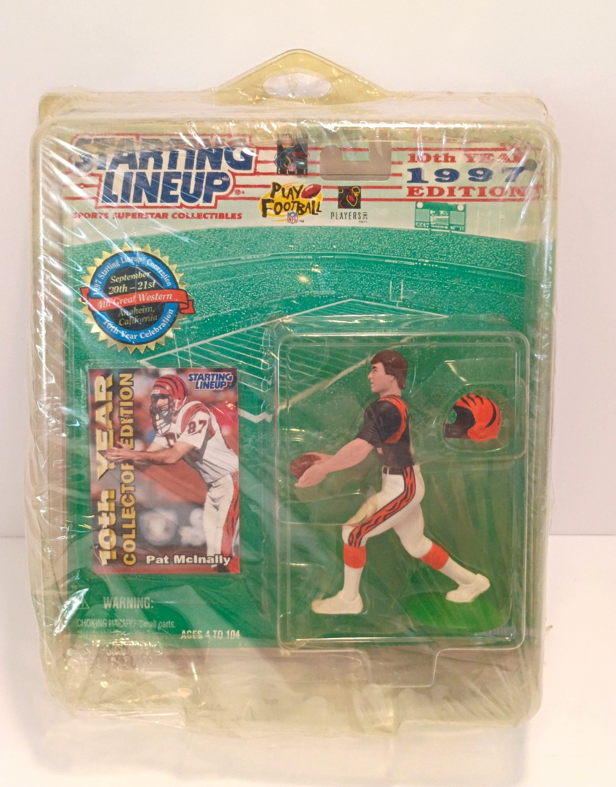 Vintage 1997 Starting Lineup Pat McInally NFL Football Figure Unopened Card Vintage 1997 Starting Lineup Pat McInally NFL Football Figure Unopened Card