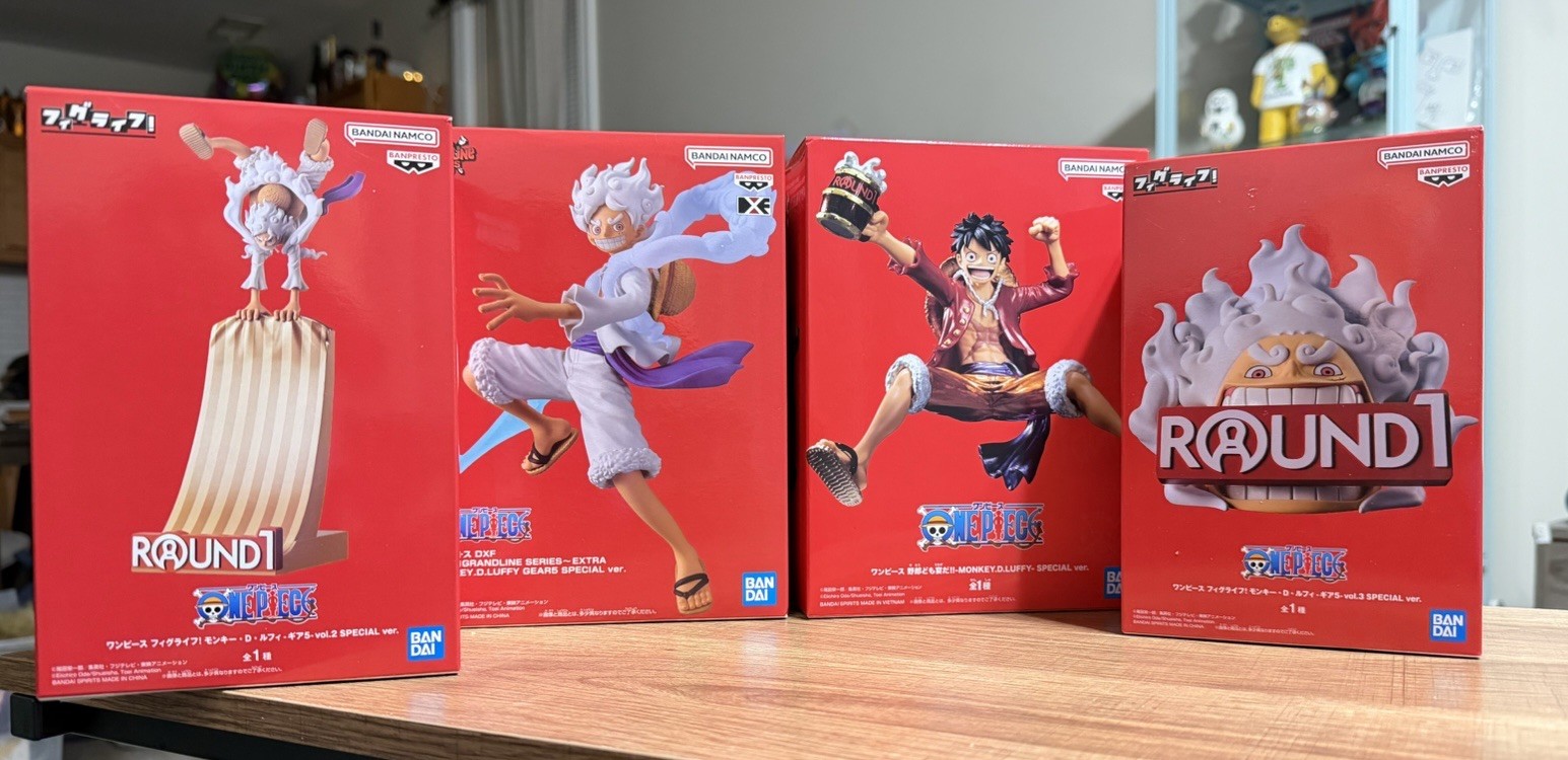 Bandai One Piece Luffy Round 1 Exclusive Figure Set Gear 5 Special Ver NEW