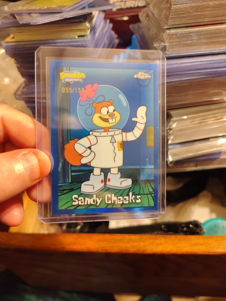 2025 Topps Chrome SpongeBob #27 Sandy Cheeks Blue Refractor /150 2025 Topps Chrome SpongeBob #27 Sandy Cheeks Blue Refractor /150
