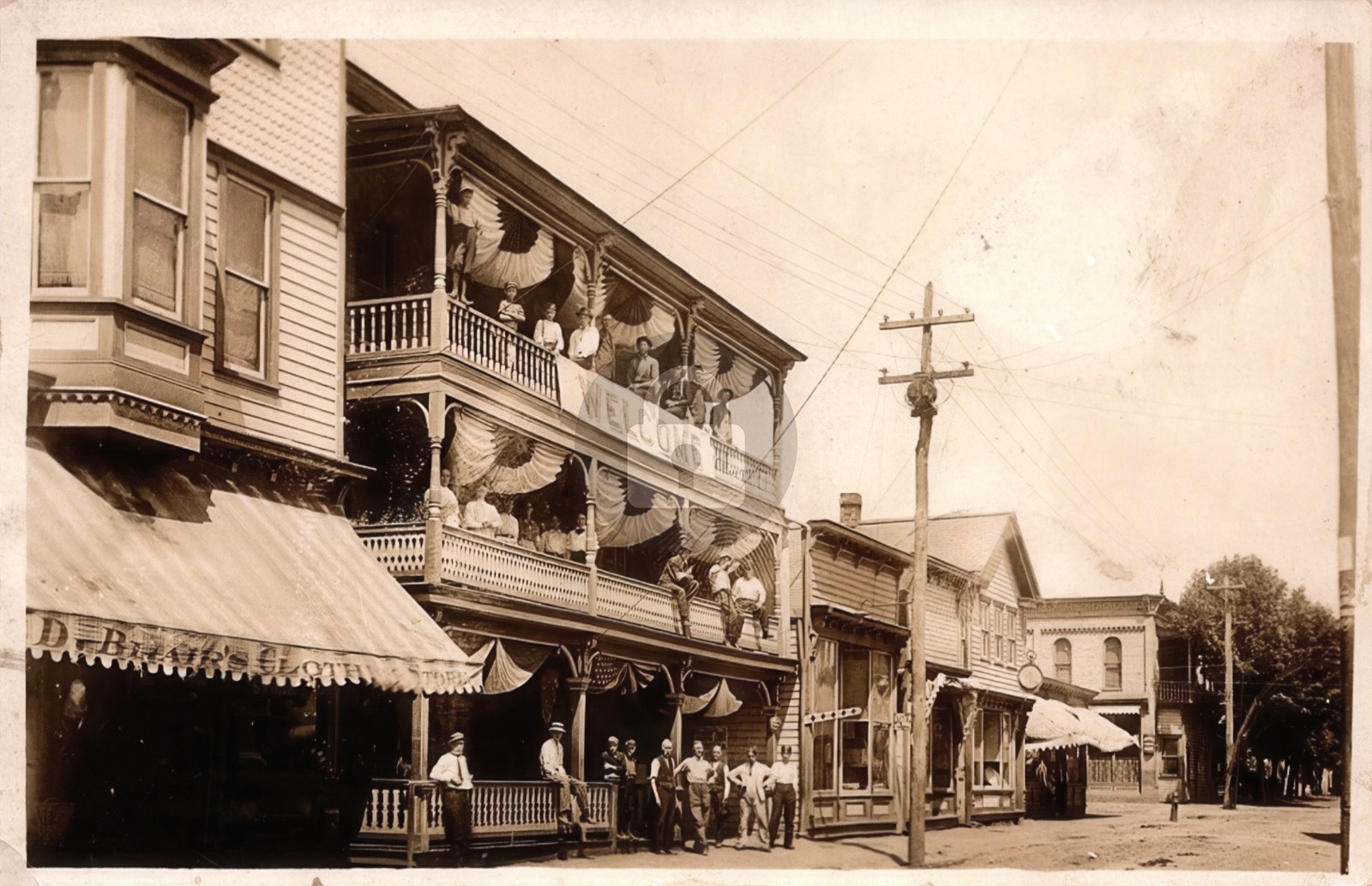 Hyndman PA Pennsylvania Washington Street Watch Store RPPC Photo Postcard COPY