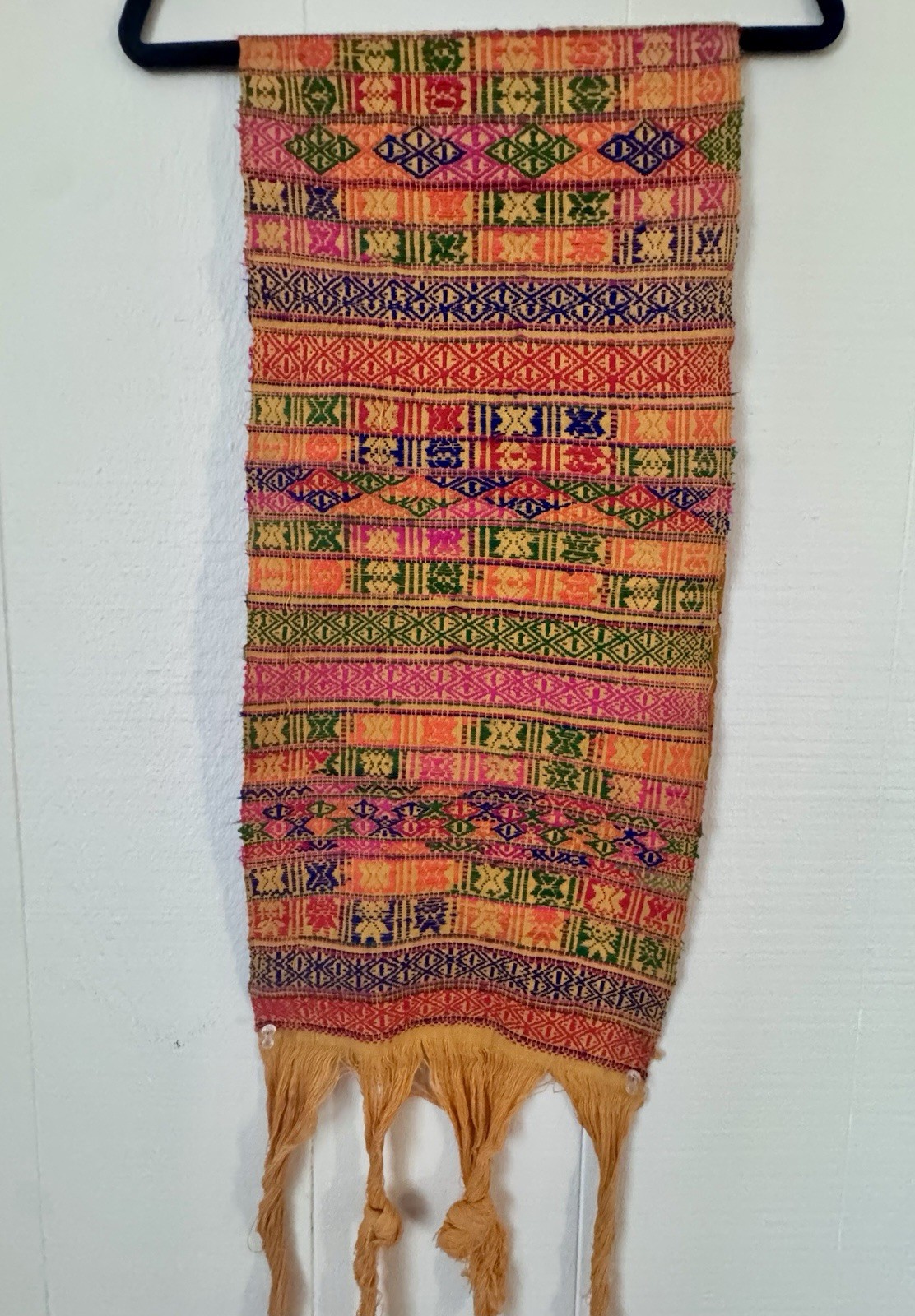 Vintage Mayan Indigenous Handwoven Table Runner Textile Weaving Guatemala Vintage Mayan Indigenous Handwoven Table Runner Textile Weaving Guatemala