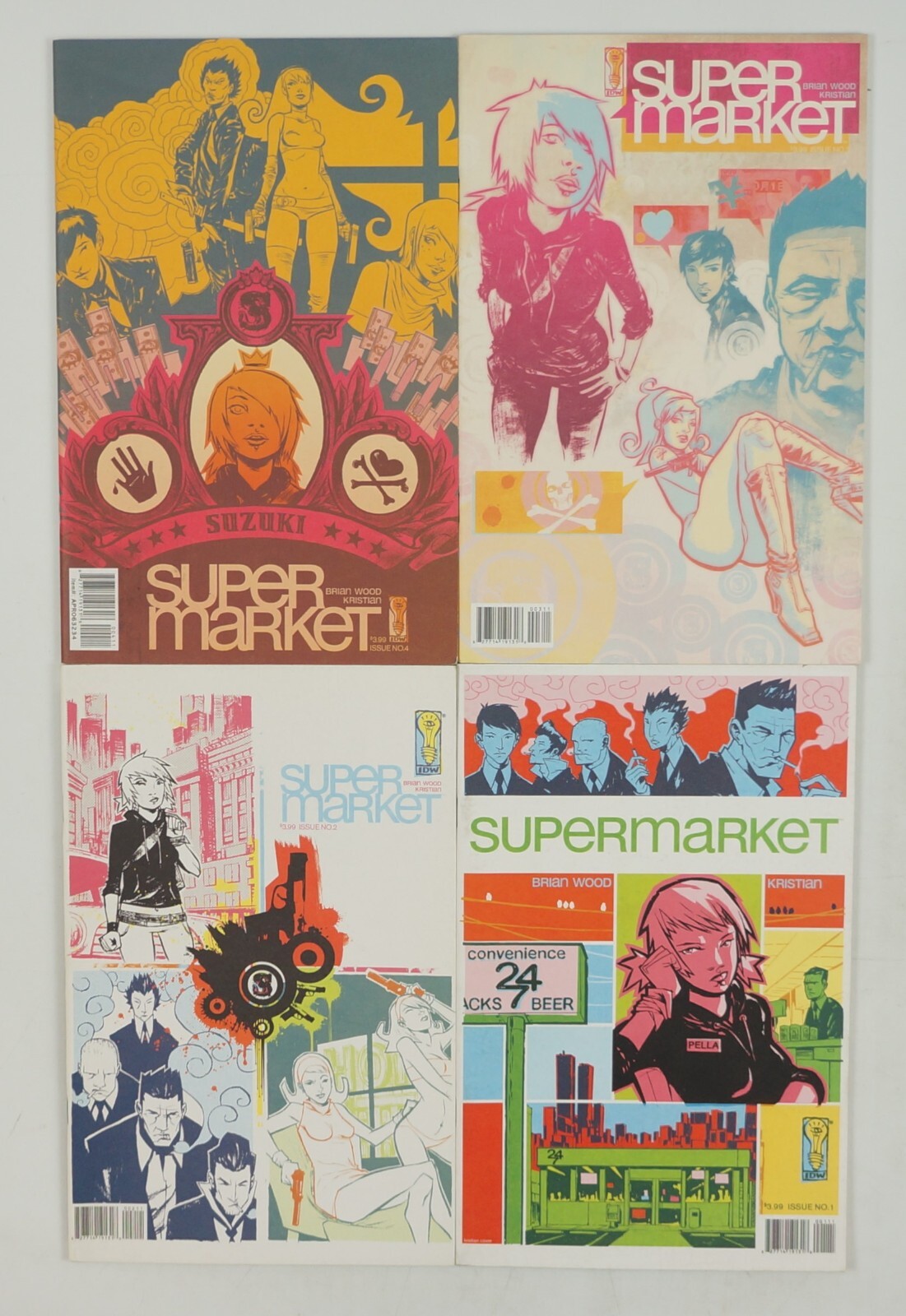 Supermarket #1-4 VF/NM complete series - IDW Comics - Brian Wood set lot 2 3 Supermarket #1-4 VF/NM complete series - IDW Comics - Brian Wood set lot 2 3