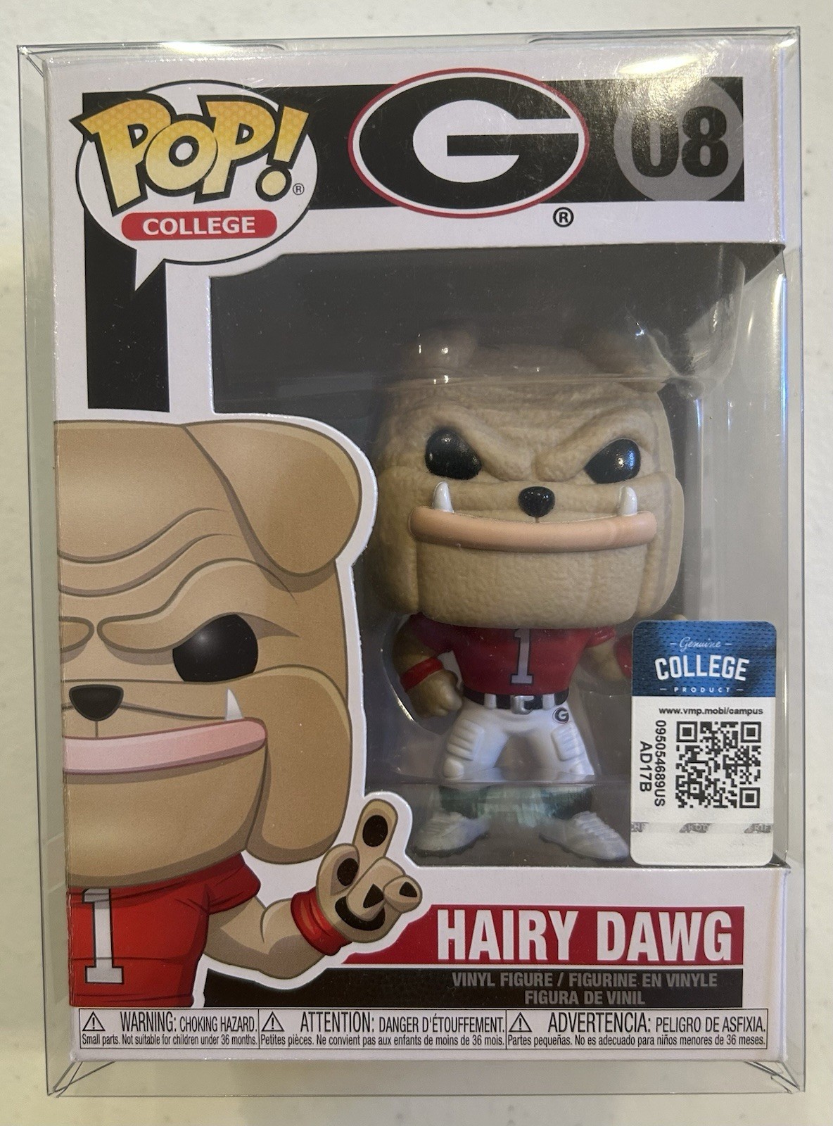 Funko Pop College Mascots: Georgia Bulldogs - Hairy Dawg #08 W/ Protector 🏈 Funko Pop College Mascots: Georgia Bulldogs - Hairy Dawg #08 W/ Protector 🏈