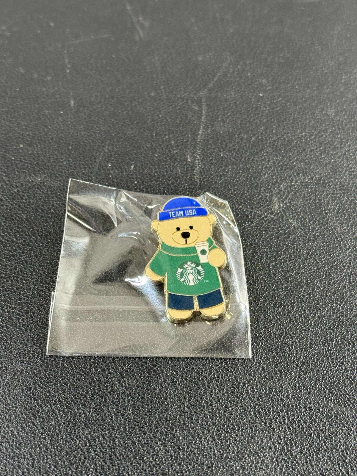 Official Starbucks Team USA Olympics Bear Enamel Pin - Milano Cortina 2026