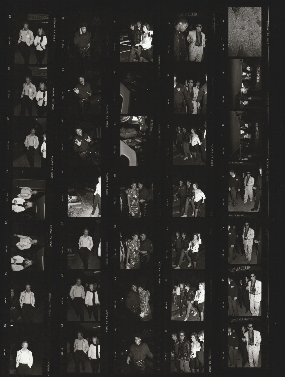 Contact Photo Sheet & Negatives Manilow Madonna Eastwood Rockwell Nicholson 1985