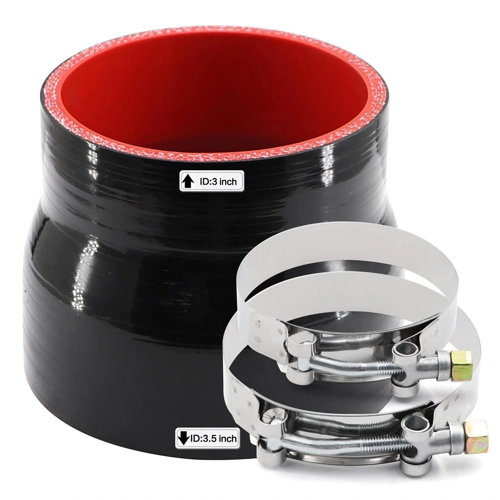 Silicone Reducer Coupler Hose ID 3 3-1/2 inch Intake Exhaust Turbo Pipe 5mm 3\