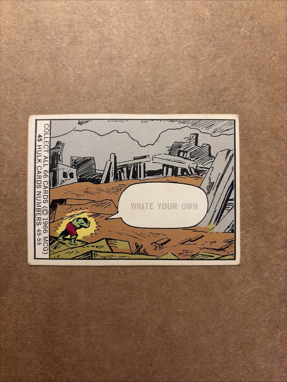 1966 Donruss Marvel Super Heroes Card #45 Incredible Hulk Rookie MCG