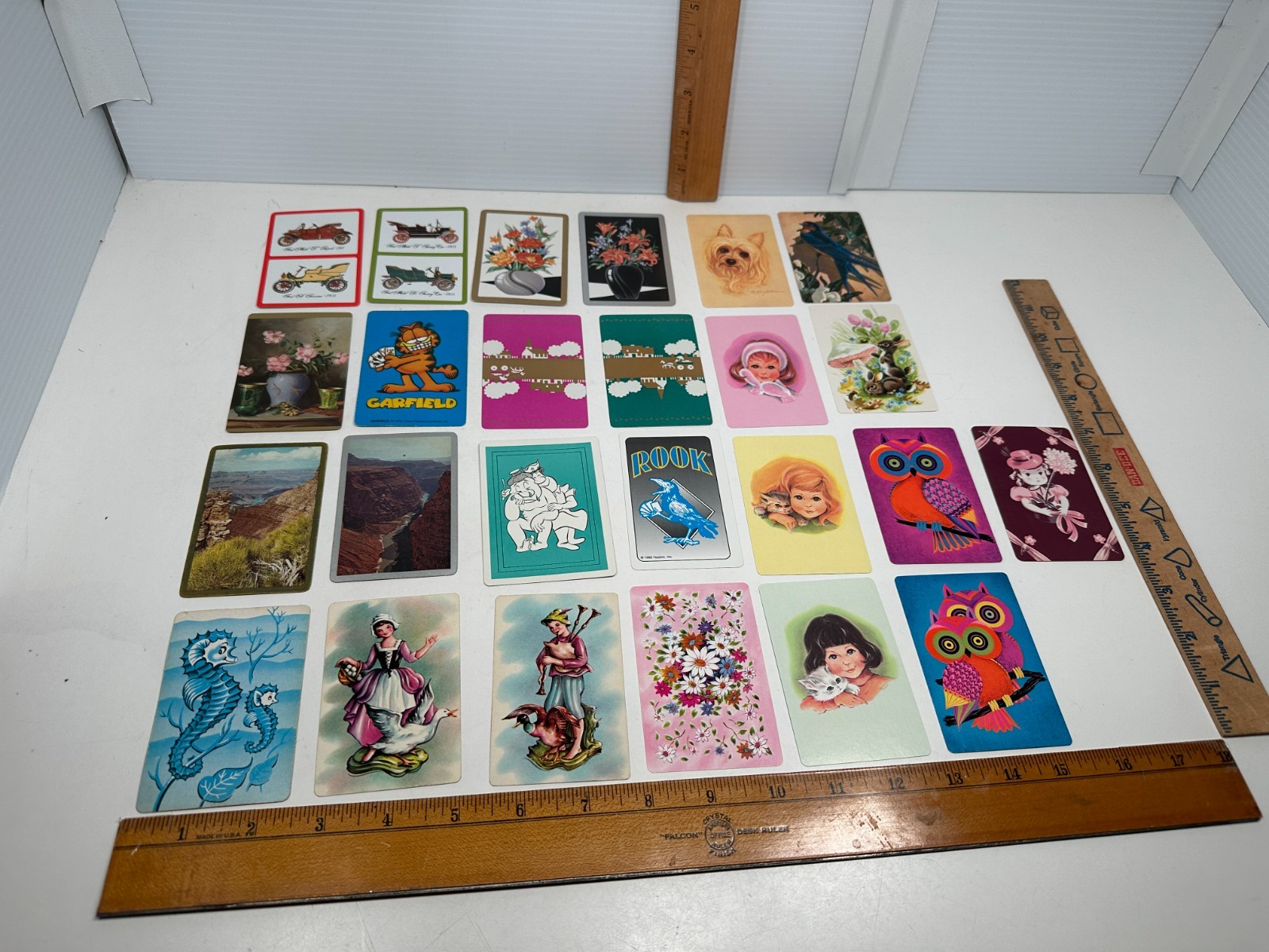 Mixed Lot 25 Vintage Single Swap Playing Cards Lot Ephemera Junk Journal Crafts