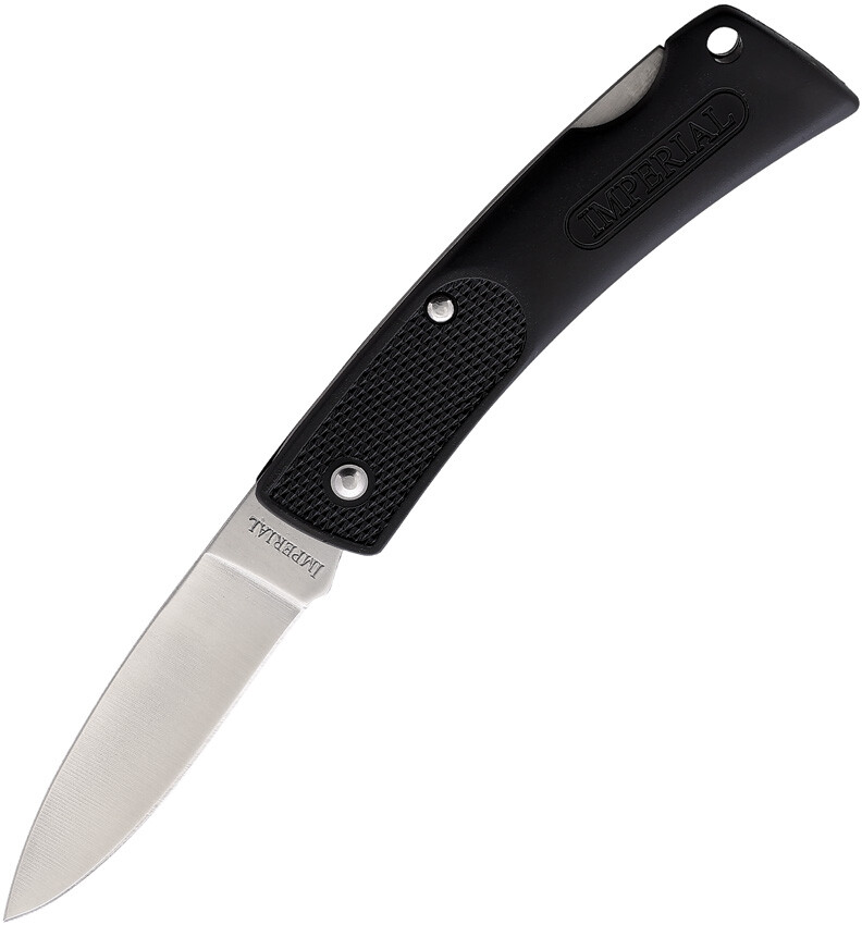Schrade Imperial Pocket KnifeBlack Folding Stainless Clip Point Blade Schrade Imperial Pocket KnifeBlack Folding Stainless Clip Point Blade