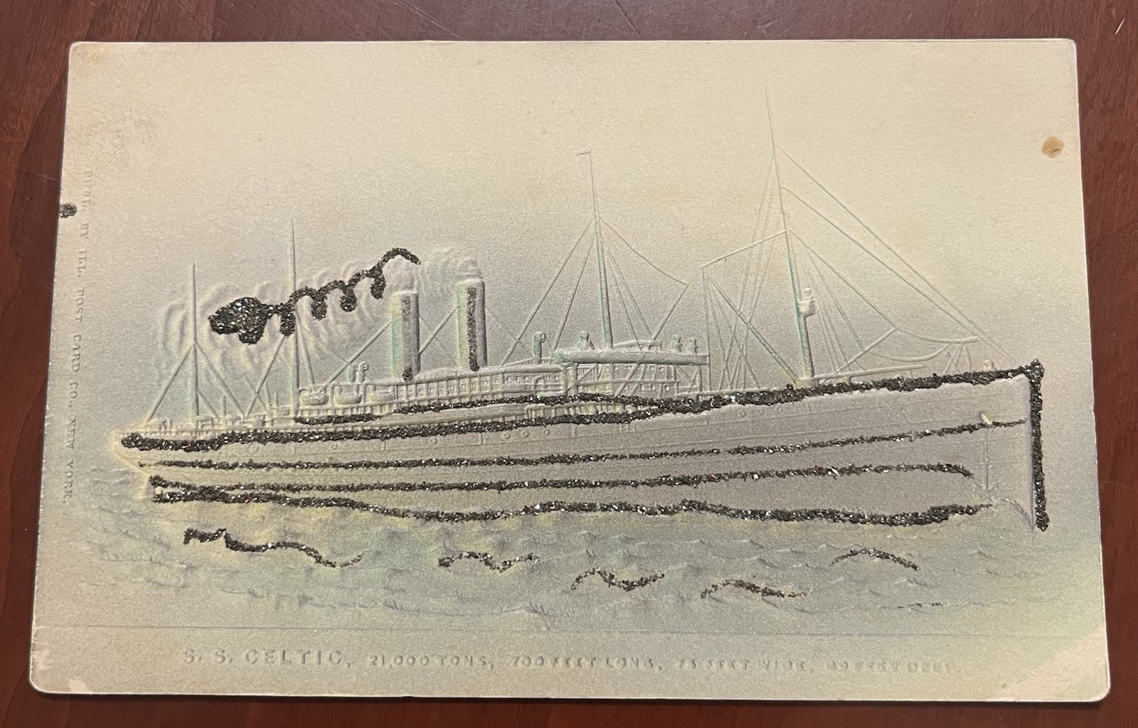 Rare 1905 Christmas Postcard Of The SS Celtic Rare 1905 Christmas Postcard Of The SS Celtic