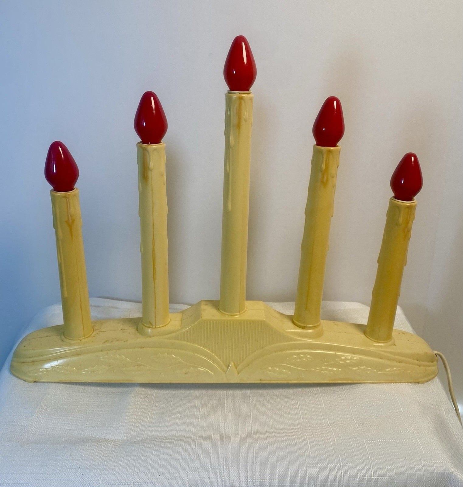 Vintage Christmas GE 5 Light Candolier Candelabra Window Lights w/Box WORKS
