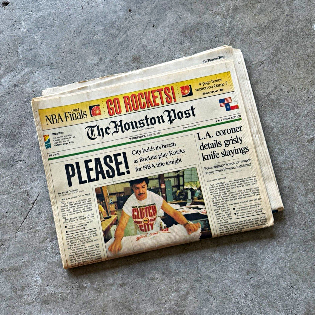 The Houston Post NBA Finals Houston Rockets \