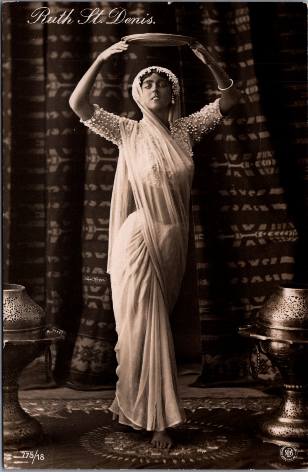 Ruth St. Denis Oriental Dancer RPPC Postcard Siegfried Werner 778/18 Ruth St. Denis Oriental Dancer RPPC Postcard Siegfried Werner 778/18