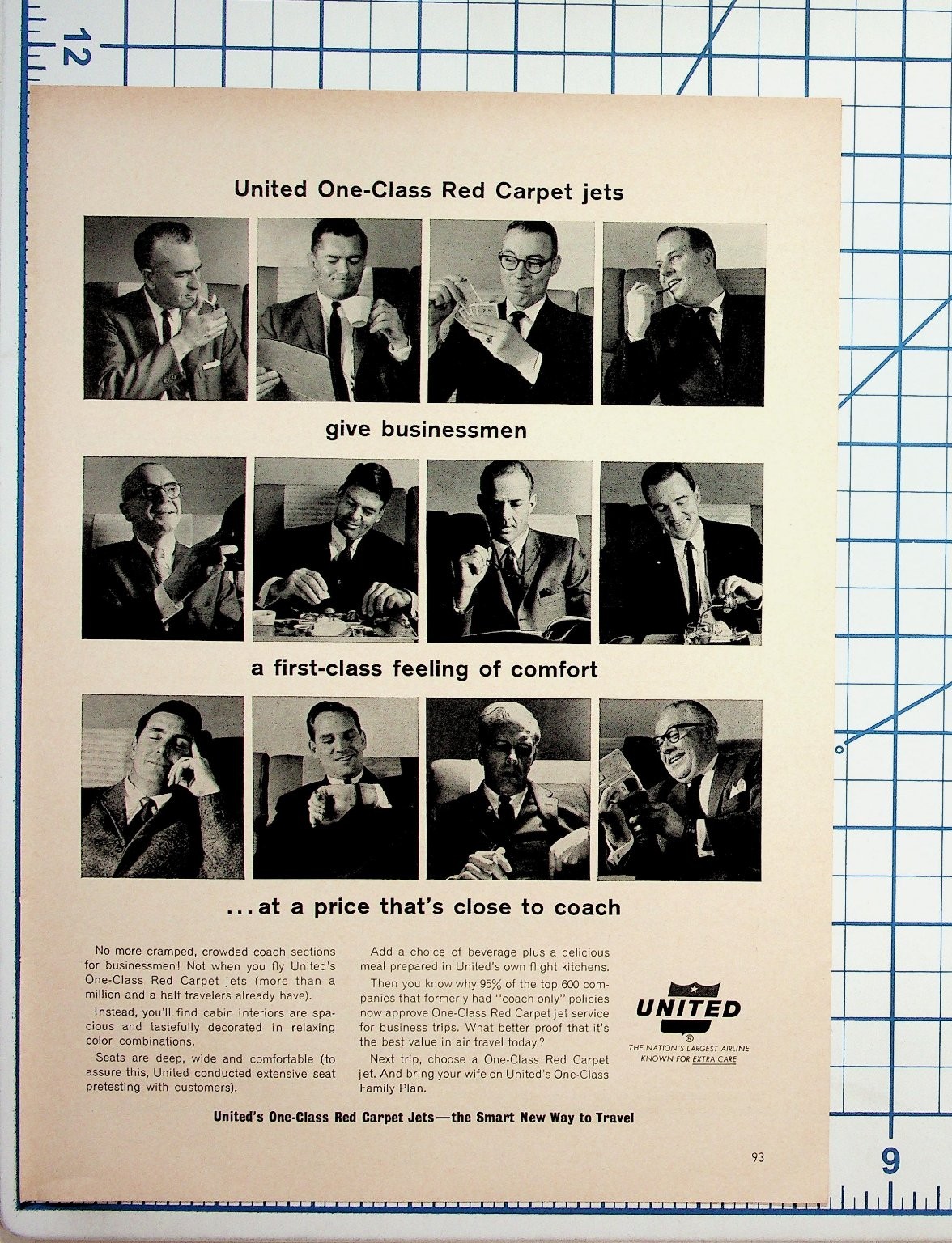 Vintage 1960s United Airlines Red Carpet Jets Magazine Ad Ephemera Vintage 1960s United Airlines Red Carpet Jets Magazine Ad Ephemera