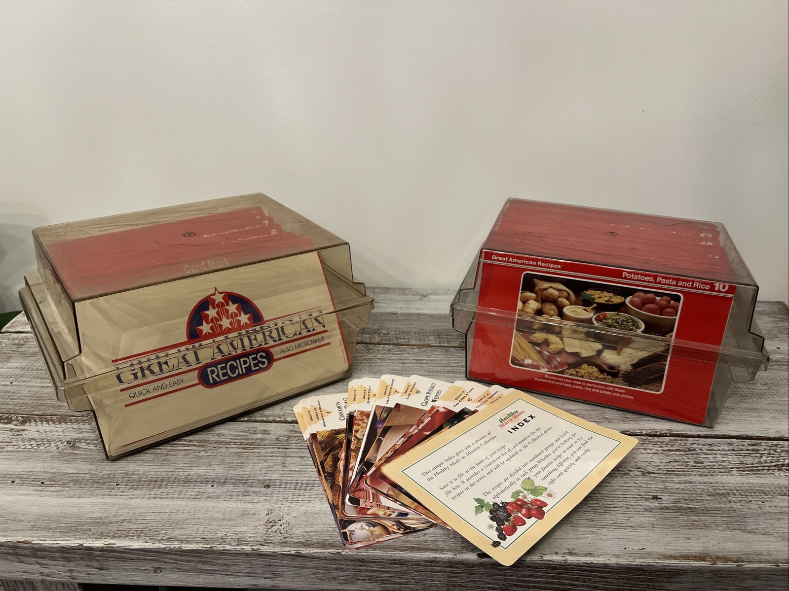 1988 Great American Recipes Card Library Volumes 1-18 2 Holders Recipe Cards 1988 Great American Recipes Card Library Volumes 1-18 2 Holders Recipe Cards