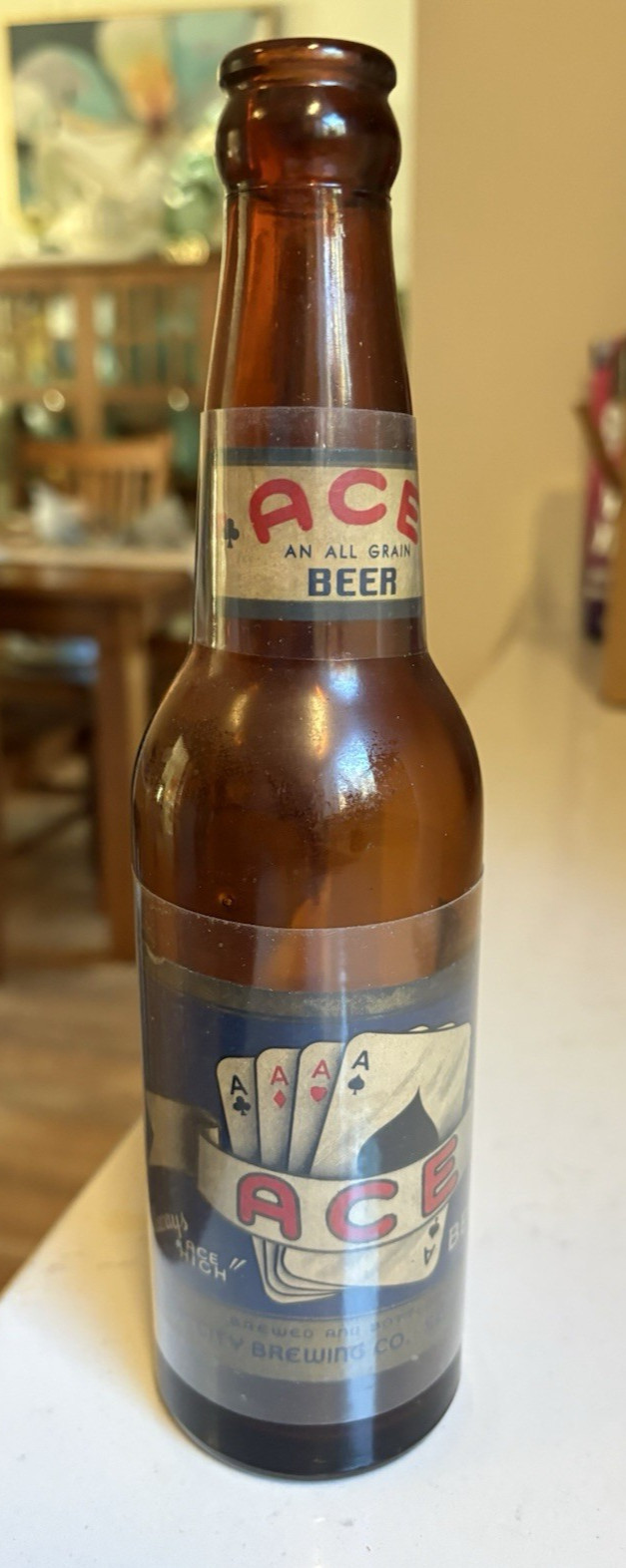 Vintage Ace Beer Bottle Sioux City Playing Cards